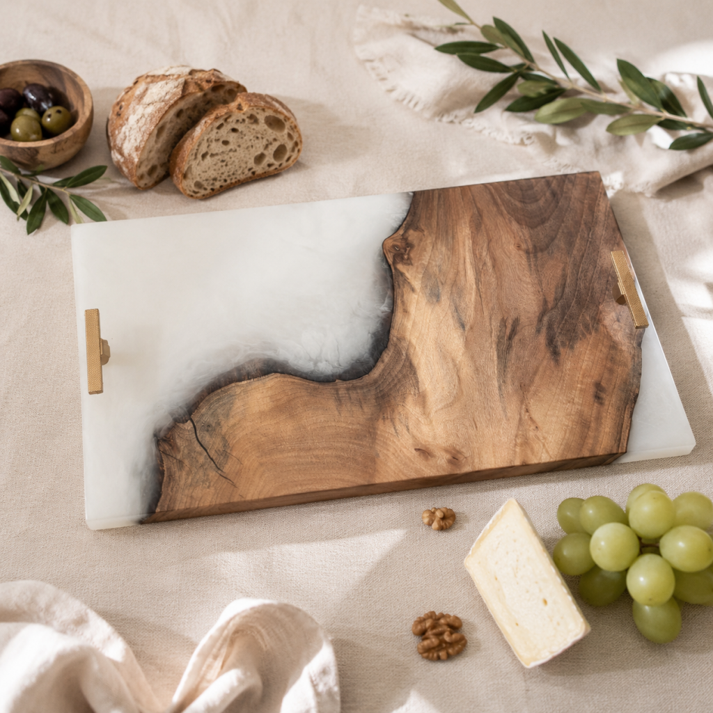 Alba – plateau bois résine époxy