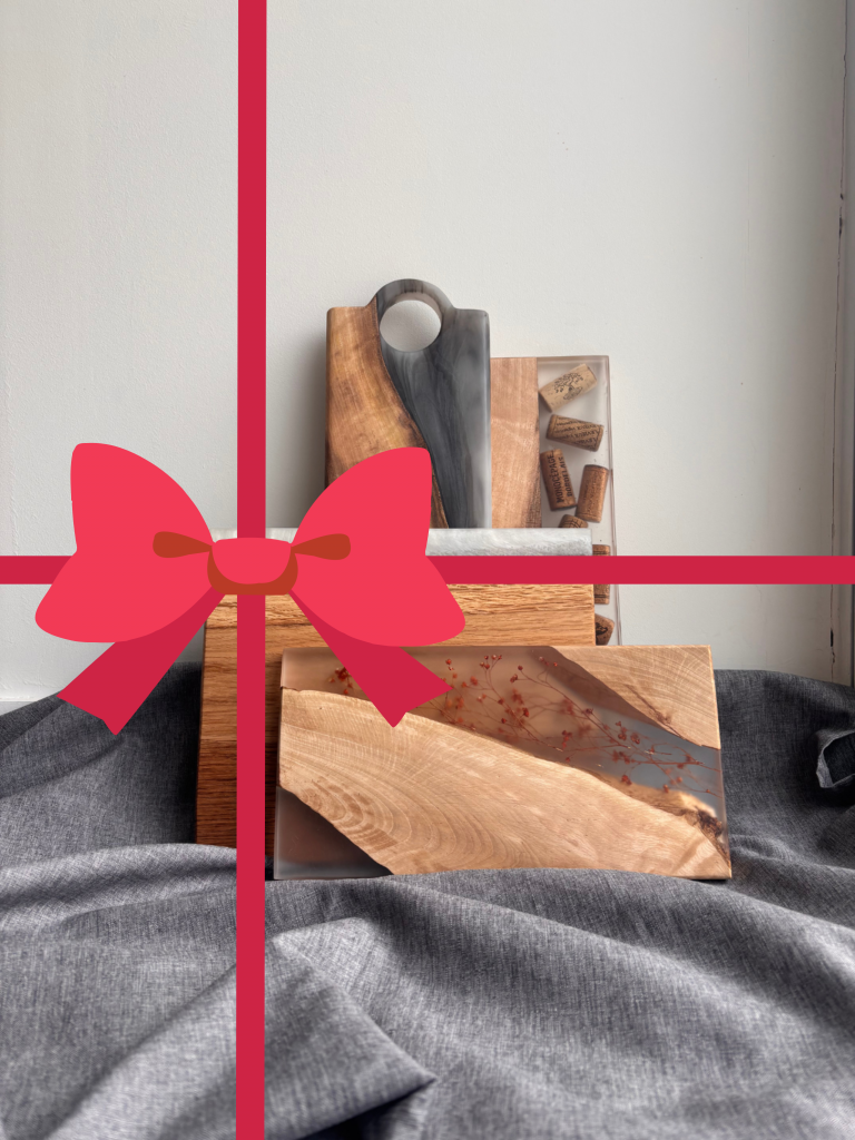 BON CADEAU Atelier planche apéro – bon cadeau atelier planche bois résine époxy