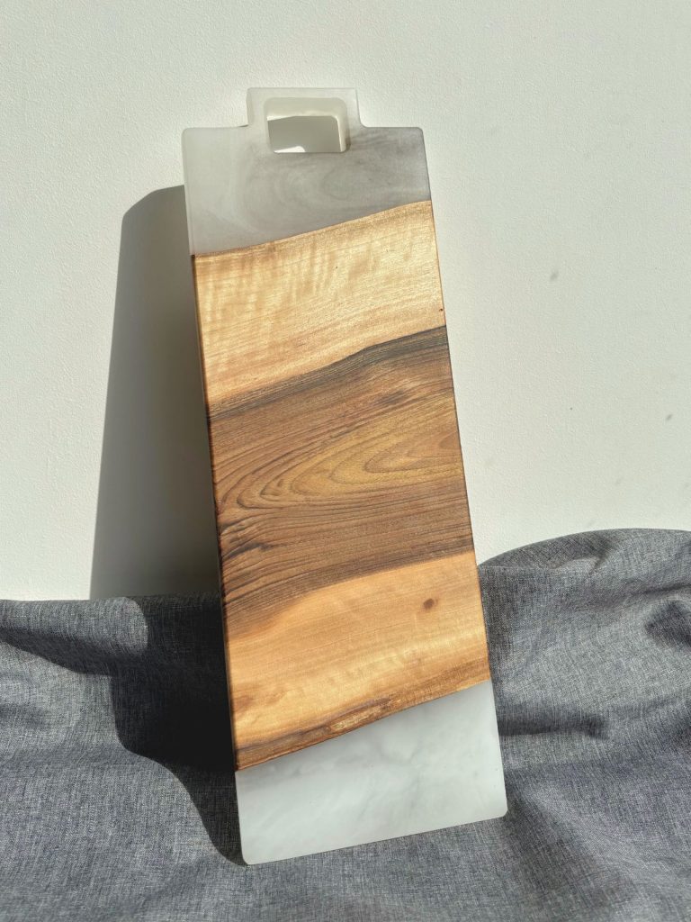 Planche - Cendré Délicat – planche apéritif bois résine époxy