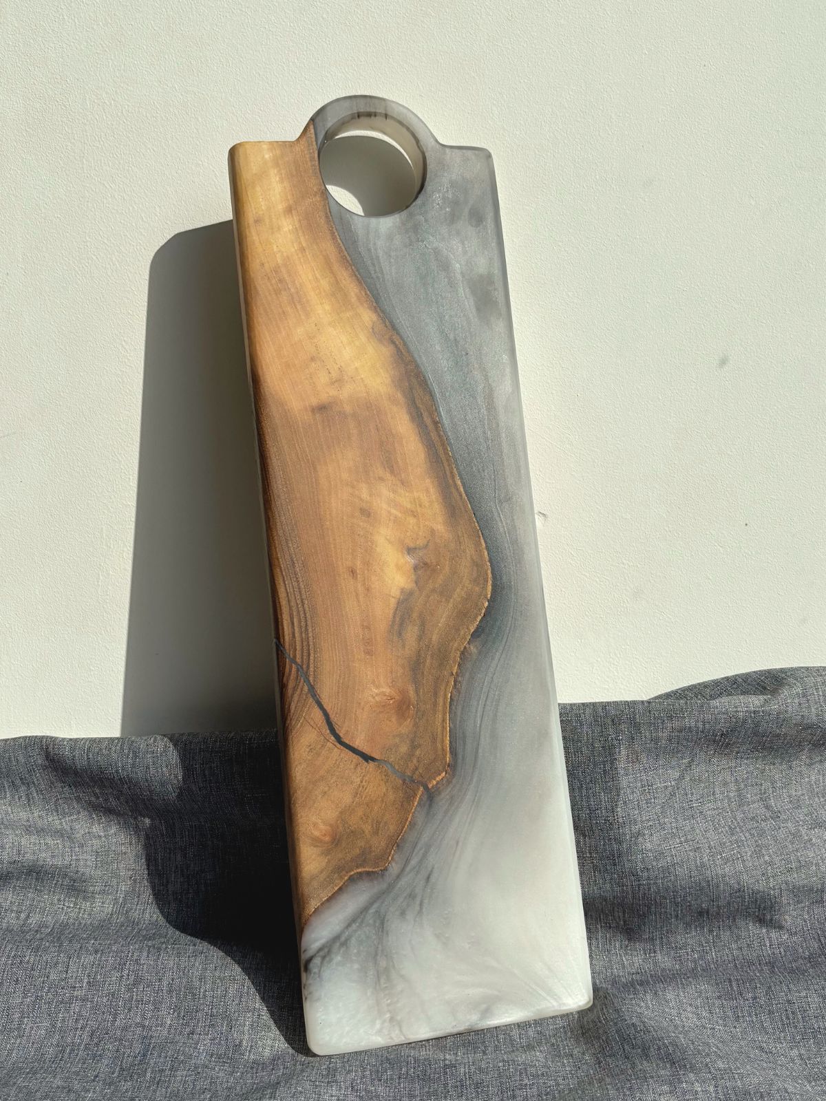 Planche - Graphite Marbré – planche apéritif bois résine époxy