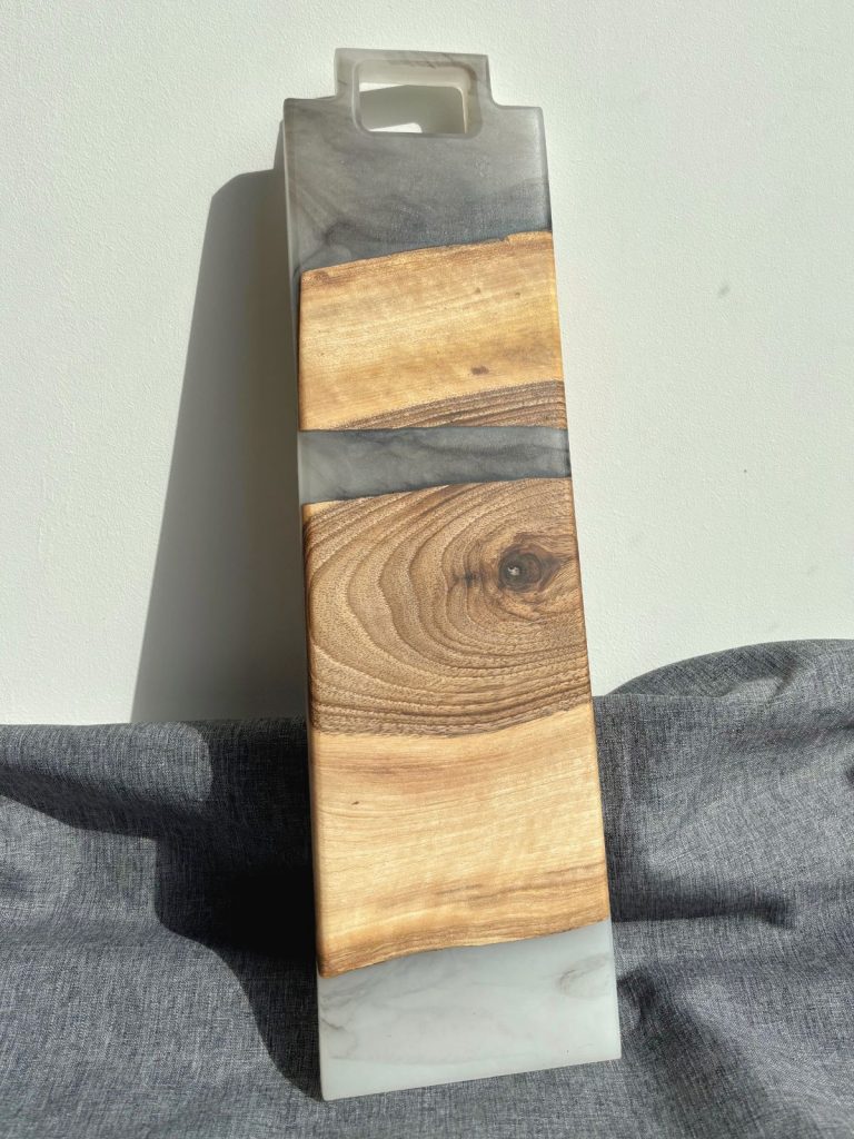 Planche - Graphite Double – planche apéritif bois résine époxy