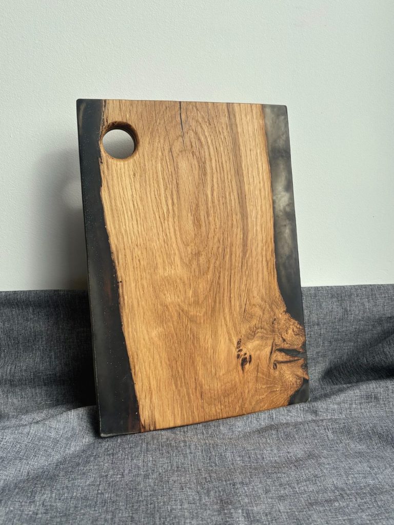 Planche - Fumée Noire – planche apéritif bois résine époxy