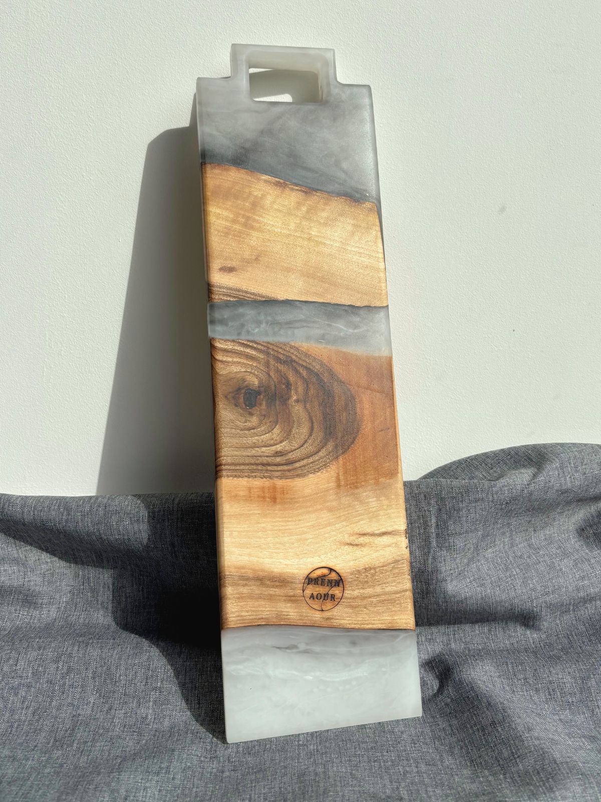 Planche - Graphite Double – planche apéritif bois résine époxy – vue 2